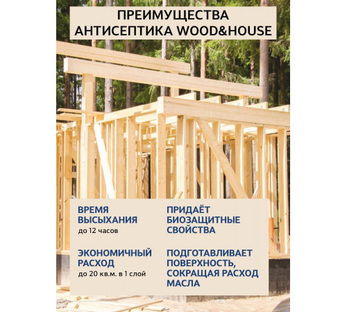 Заказать ГРУНТОВОЧНЫЙ АНТИСЕПТИК WOOD & HOUSE в Саратове, Саратовская область